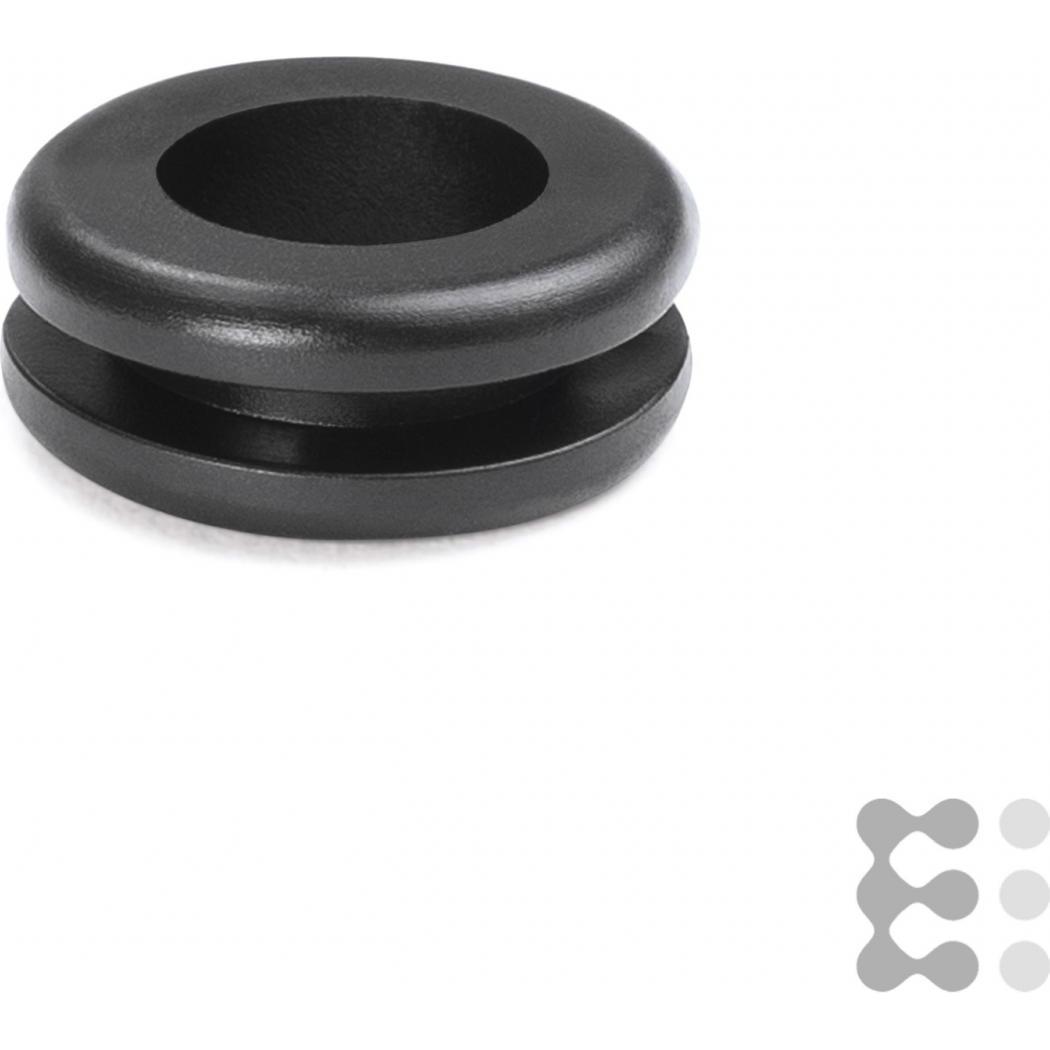 HellermannTyton, Kabelbinder, HELLERMANN Durchführungstülle HV1203-PVC-BK-M1 D=17,5/d=12,0/B=10,0/h=2,0/H6,8mm 633-02030...