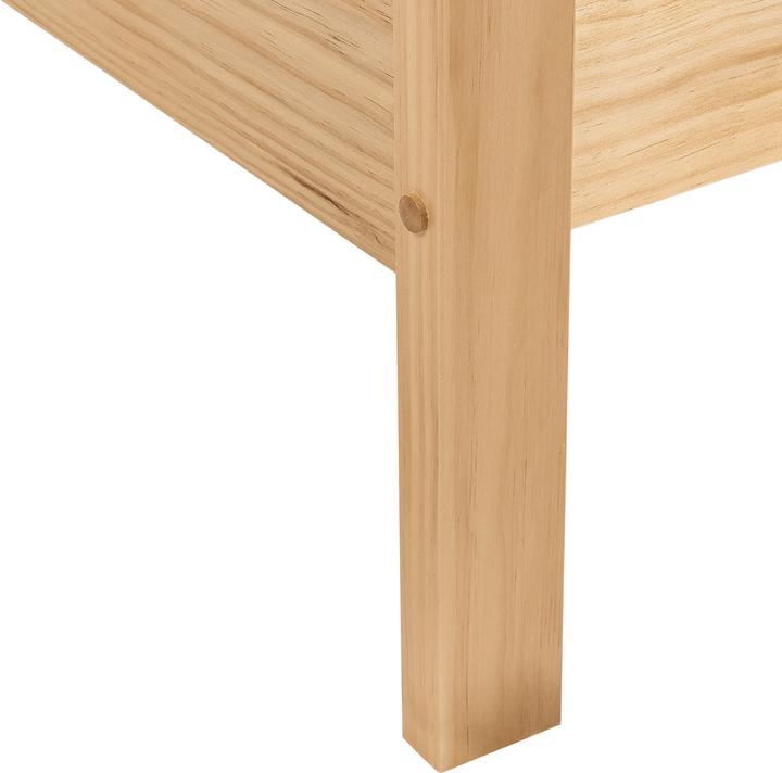 Actual product image Beliani Wooden bed light brown slatted frame 160 x 200 cm CARNAC (160 x 200 cm)