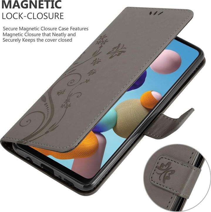 Produktbild Cadorabo Flower Book Cover (Samsung Galaxy A21s)