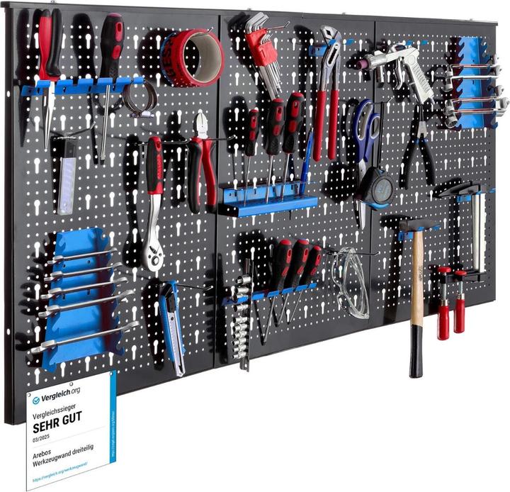 Arebos Tool wall 17 pcs. blue