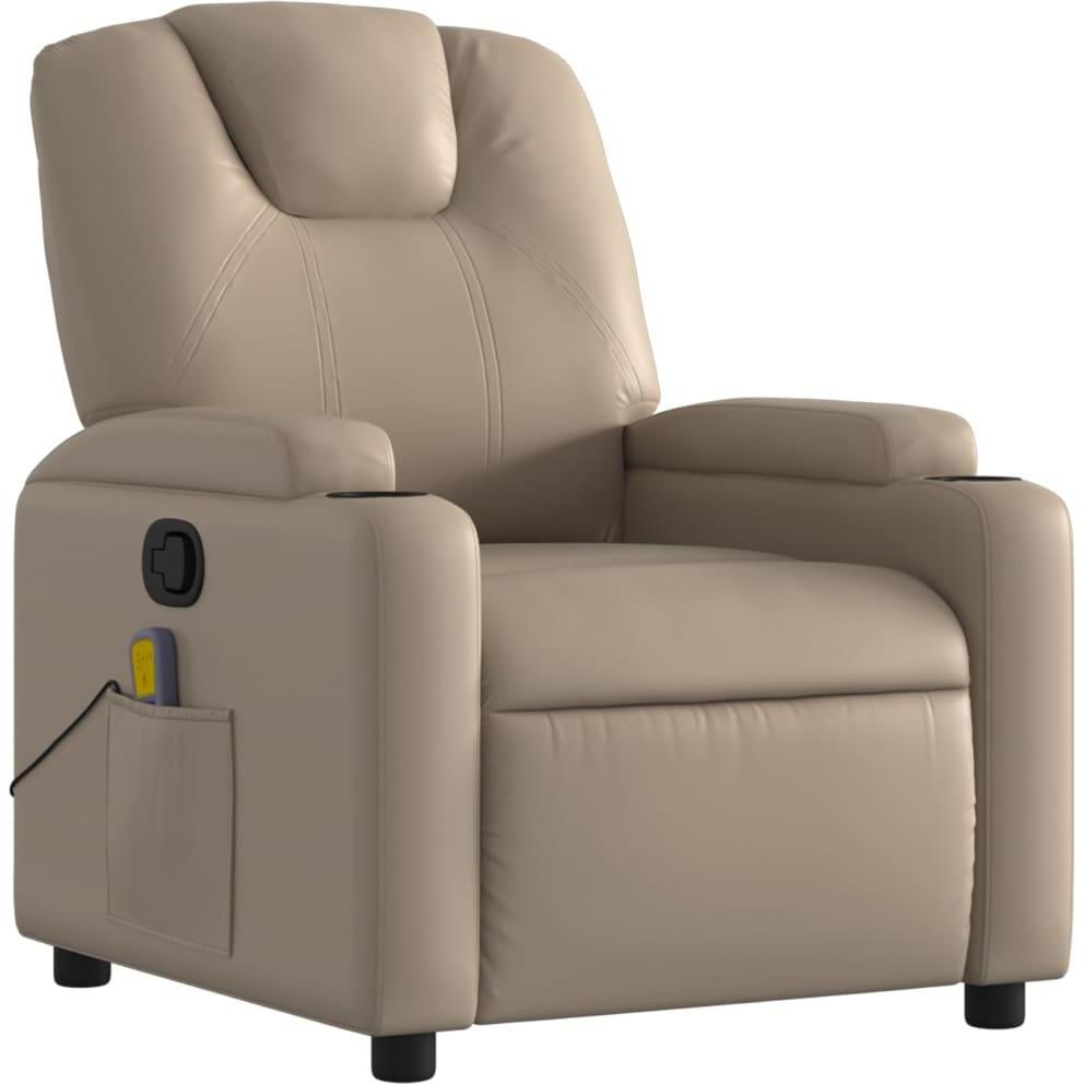 VidaXL, Massageliege + Massagesessel, Massagesessel Cappuccino-Braun Kunstleder,Farbe