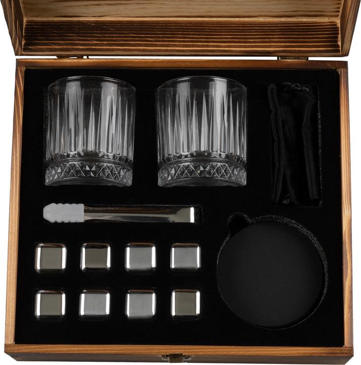 Produktbild FTM Whiskysteine Geschenkbox Braun (2 dl, 2 x, Whiskygläser)