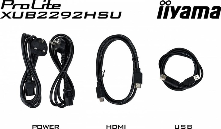 Image du produit iiyama XUB2292HSU-B6 54,61cm 21,5pouces ETE IPS FHD 100Hz 250cd/m2 0.4ms HDMI DP USB-HUB 4x3.2 Speaker (1920 x 1080 pixels, 22")