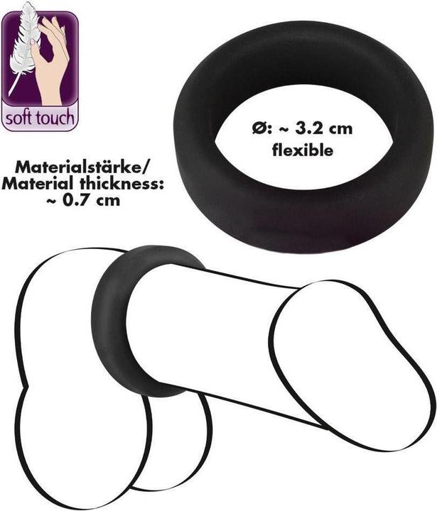 Produktbild Black Velvets Breiter Penisring (3.20 cm)