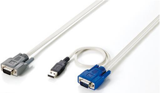 Produktbild LevelOne Kabelsatz zu KVM-Switchs, USB, VGA, 1.8m