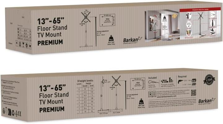 Image du produit Barkan FS310T Monture TV (65") Noir (36 kg, 13" - 65")