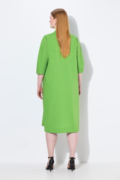 Actual product image Ulla Popken Paper Touch 3/4 Sleeve Collared Dress (60)