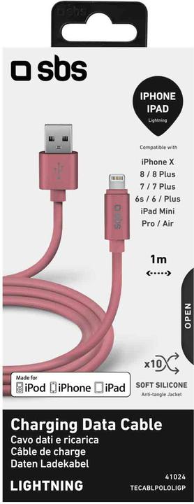 Produktbild SBS Lade- und Datenübertragungskabel Lightning Kollektion Polo (1 m, USB 2.0)