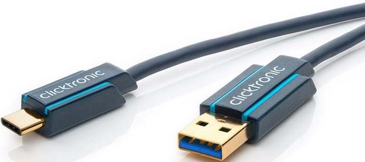 Actual product image clicktronic USB-C - USB-A adapter cable, high speed (2 m, USB 3.0)