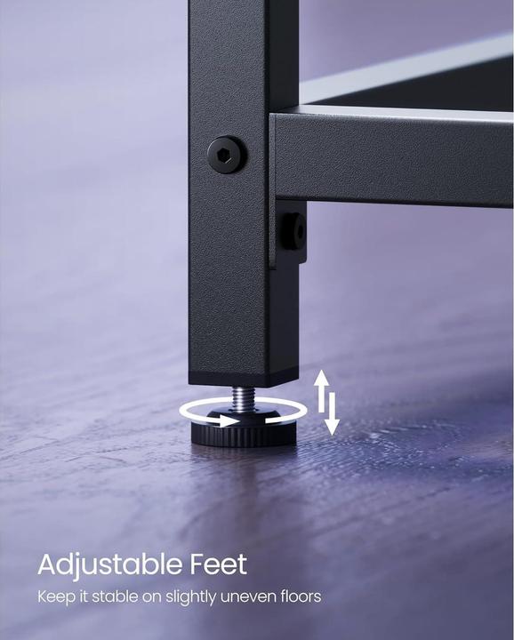 Produktbild Songmics Computertisch 120x60cm Ebony Schwarz Holz (120 x 60 x 76 cm)