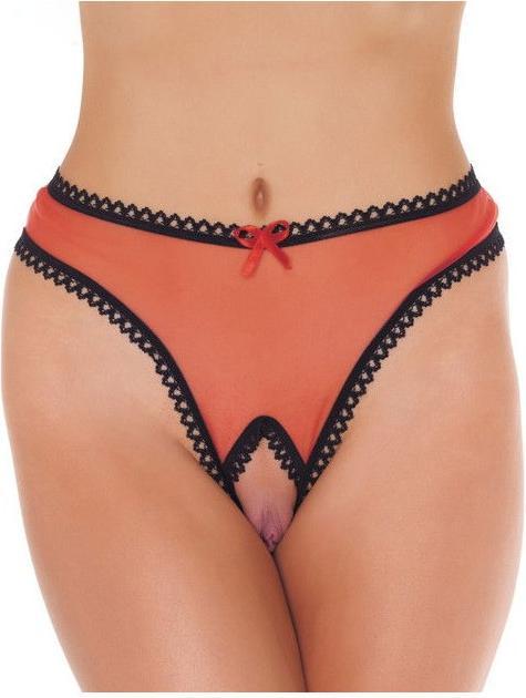 Amorable by Rimba Offener String - One Size - Rot (One Size)