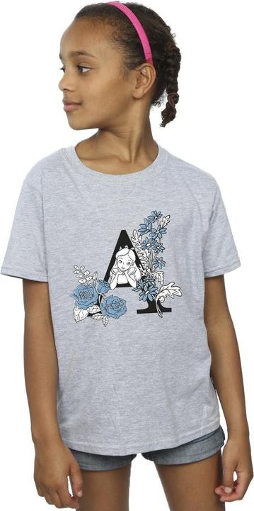 Produktbild Disney Mädchen Alice im Wunderland Buchstabe A TShirt aus Baumwolle (140, 146)