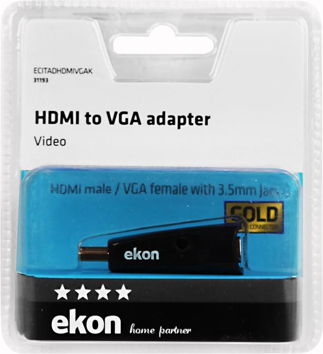 Actual product image Ekon 3.5mm Klinke| HDMI (Typ A) — VGA