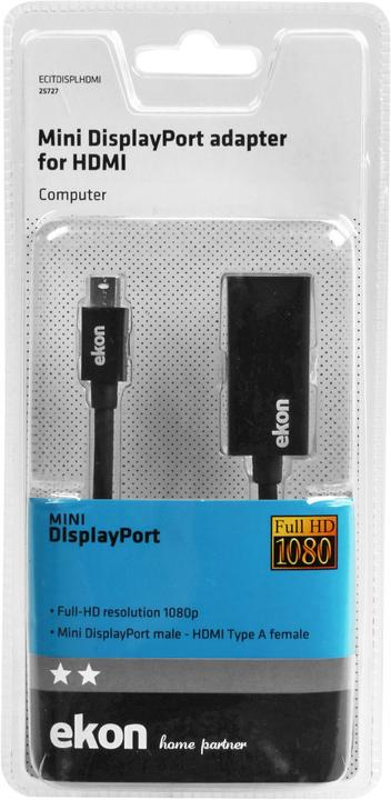 Actual product image Ekon Mini DisplayPort — HDMI (Typ A)