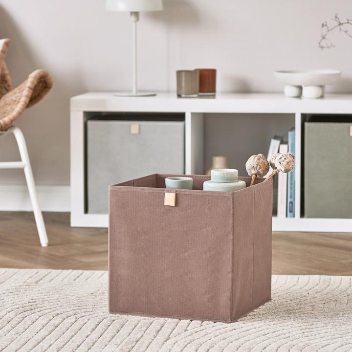 Image du produit Zeller Present Boîte de rangement non tissé mocca 32x32x32 cm (32 x 32 x 32 cm, 2.41 l)