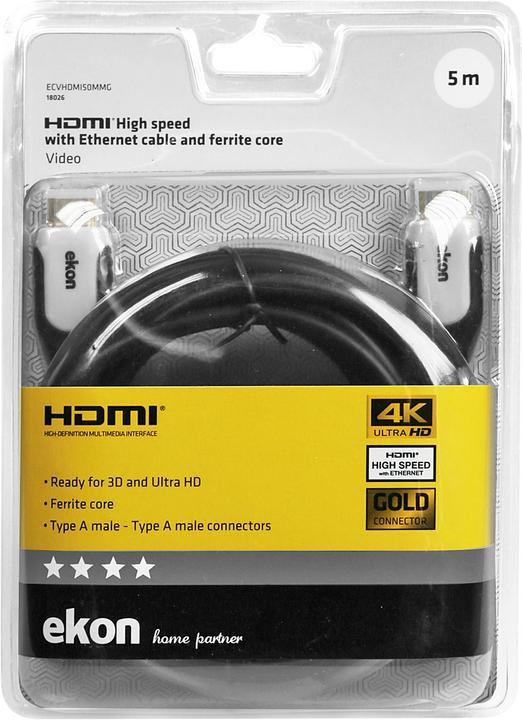 Produktbild Ekon HDMI (Typ A) — HDMI (Typ A) (5 m)
