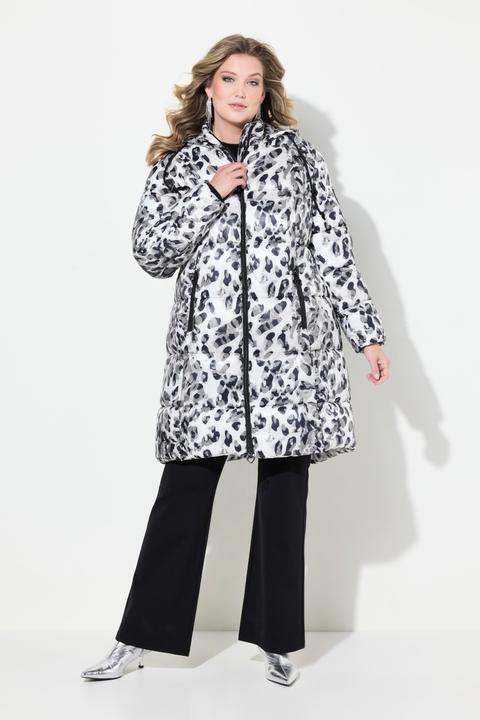 Actual product image Miamoda Quilted Straight Cut Leopard Pattern Jacket (54)