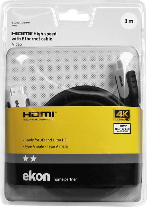 Actual product image Ekon HDMI (Typ A) — HDMI (Typ A) (3 m, HDMI, 1.4)