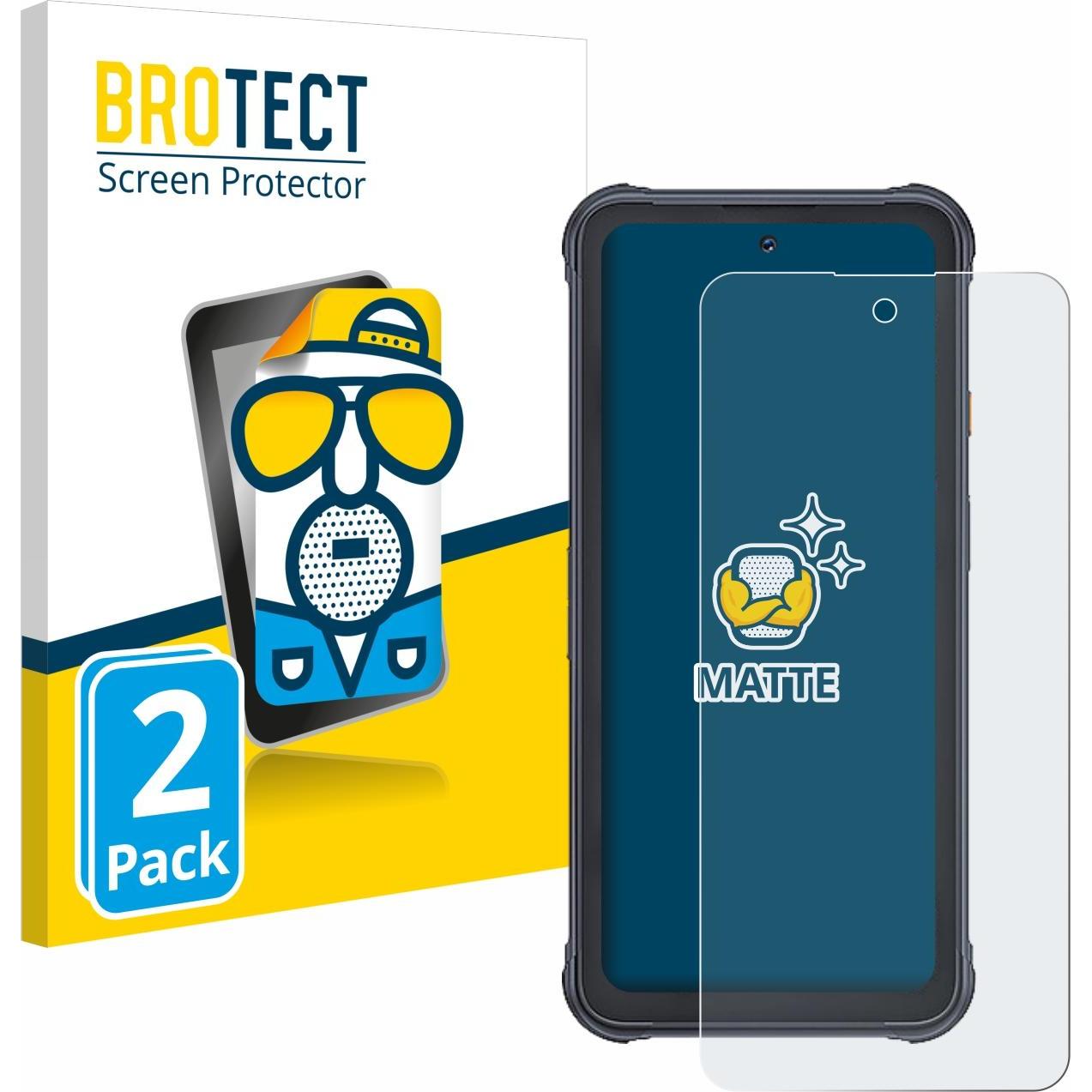 BROTECT Pellicola protettiva antiriflesso opaca (2 pz., Cubot King Kong 8), Pellicola protettiva smartphone, Grigio
