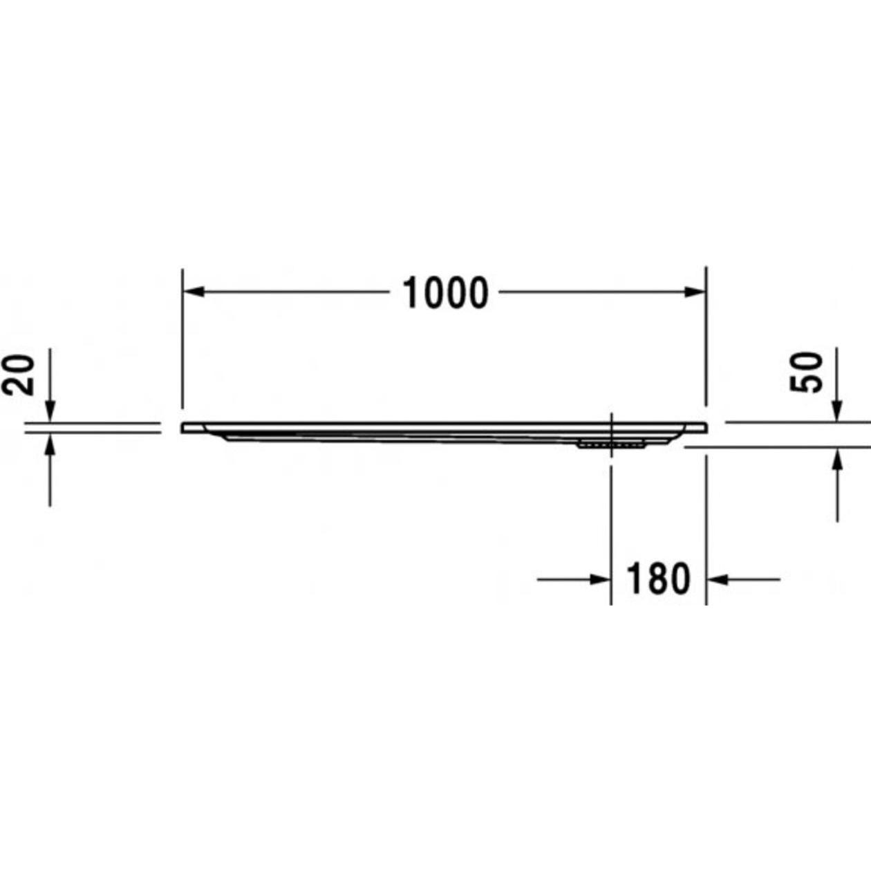 Thumbnail - Duravit, Duschwanne, Rechteck-Duschwanne STARCK SLIML 1000x800x50mm weiss