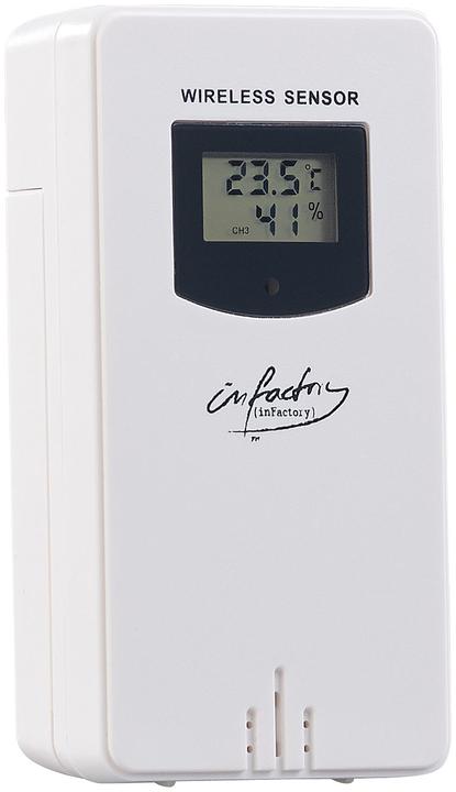 Image du produit Infactory Capteur extérieur sans fil pour stations météo sans fil de la série FWS, IP44