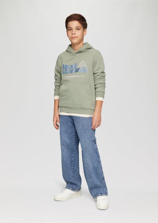 Produktbild s.Oliver Sweatshirt Wärmendes Kapuzen-Sweatshirt mit Frontprint (146, 152)