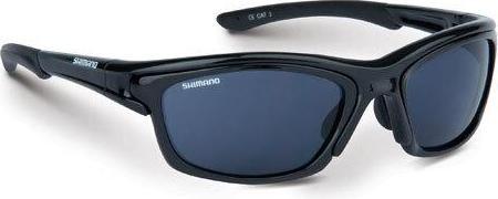 Actual product image Shimano sunglasses aero (Glossy black, Charcoal, Yellow)