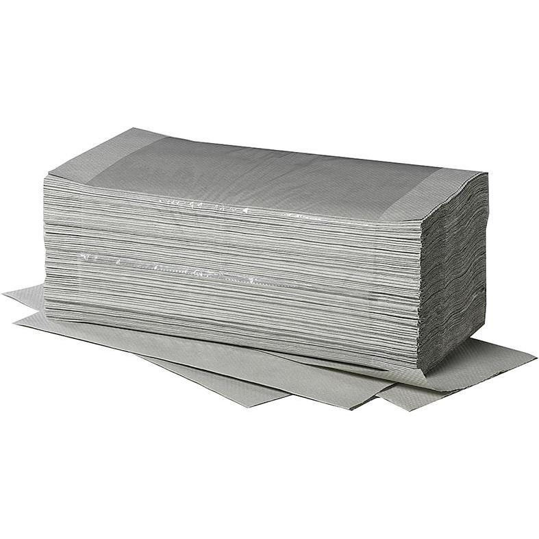 Thumbnail - Fripa Blatt Handtuchpapier V-Falznatur Plus L Zick-Zack Plus L, Haushaltspapier, Grau