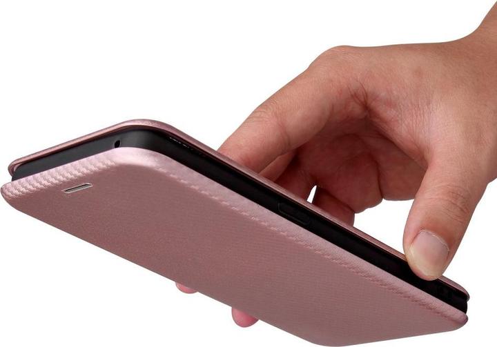 Actual product image Cover-Discount OPPO Find X3 Pro - Carbon Look Flip Case Cover pink (Oppo Find X3 Pro)