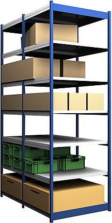 Produktbild kaiserkraft Stabil-Steckregal, doppelseitig