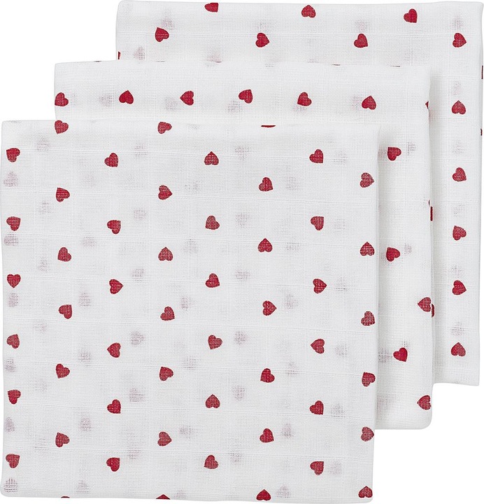 Meyco Sweet Heart musselin mullwindeln - 3er pack (70 cm, 70 cm)