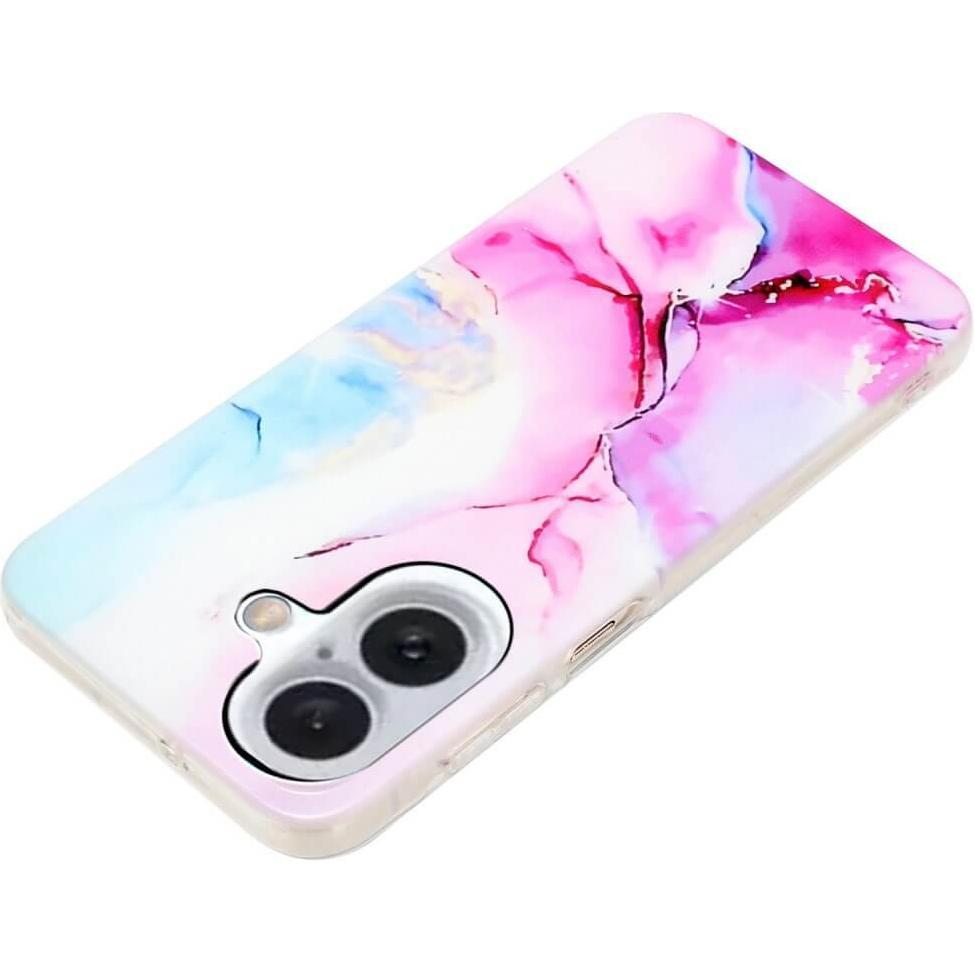 Thumbnail - Cover-Discount iPhone 16 - Cover Handyhülle Marble (Apple iPhone 16), Smartphone Hülle, Rosa
