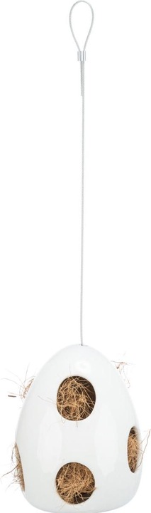 Trixie Ausilio per nidi, appeso, ceramica, 10,5 × 10,5 × 15 cm, bianco