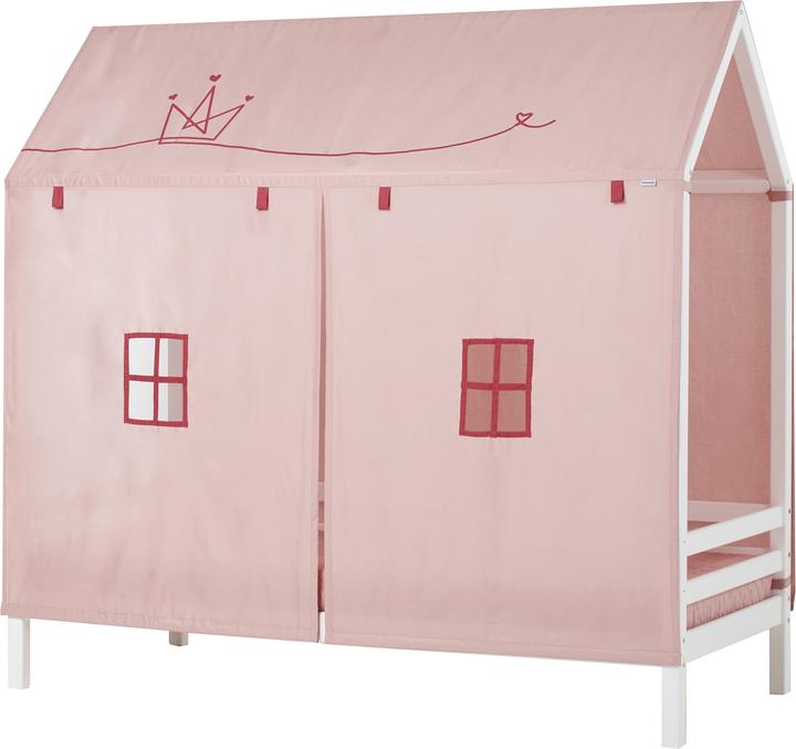 Hoppekids BUNDLE BASIC Hausbett 90x200 cm mit PRINCESS Vorhang (90 x 200 cm)