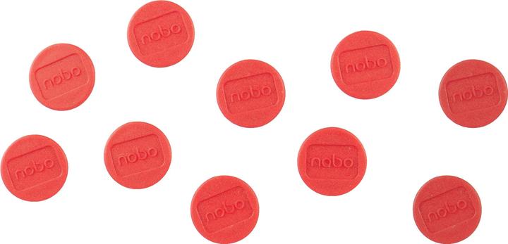 Produktbild Nobo Magnet rund 24mm 1915293 rot 10 Stück (10 x)