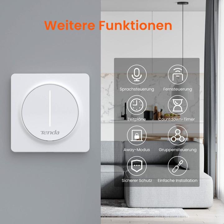 Produktbild Tenda WLAN-Lichtschalter SS9 Wi-Fi Light Switch