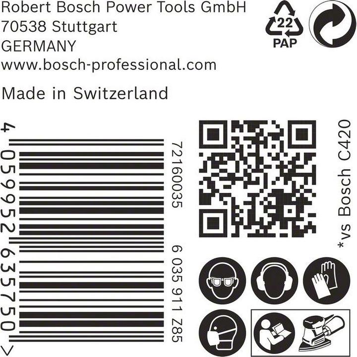 Image du produit Bosch Professional Zubehör EXPERT M480 Filet abrasif, 100 x 150 mm, G 180, 50 pièces (K180)