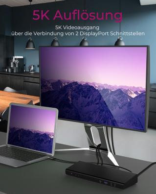 Actual product image Icy Box Docking station notebook USB-C -> 3x video output 60H (USB-C, 14 Ports)