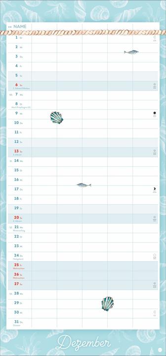 Produktbild Meer Familie Familienplaner 2026 - Planer für alle an Deck (21 x 45 cm)
