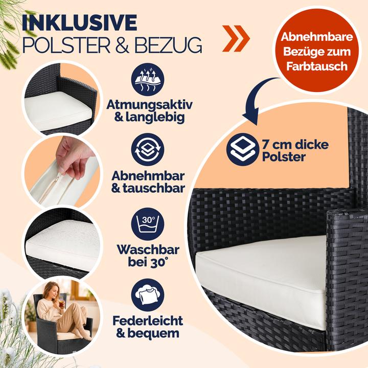 Produktbild Casaria Polyrattan Gartenstühle
