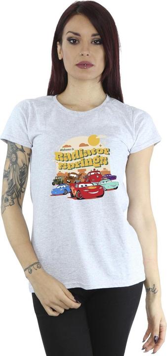 Actual product image Disney Womens/Ladies Cars Radiator Springs Group Cotton T-Shirt (XXL)