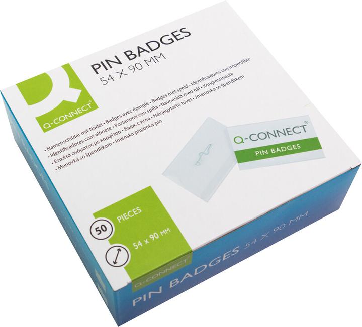Produktbild Q-Connect Namensschilder mit Nadel