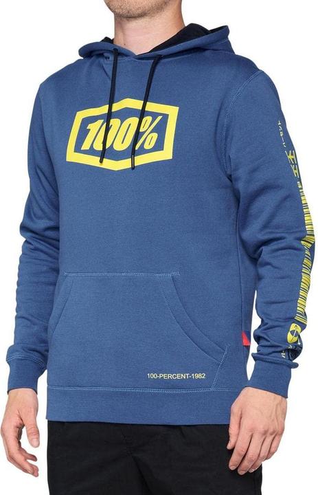 Actual product image 100% Hoodie Burst Blue Size L (L)