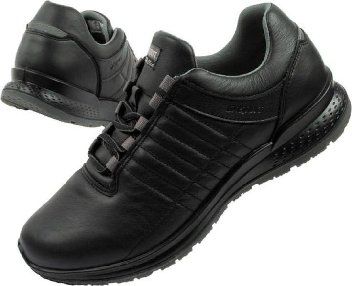 GriSport Herren-Sportschuhe Nero Avon Leder schwarz bequem leicht (44)