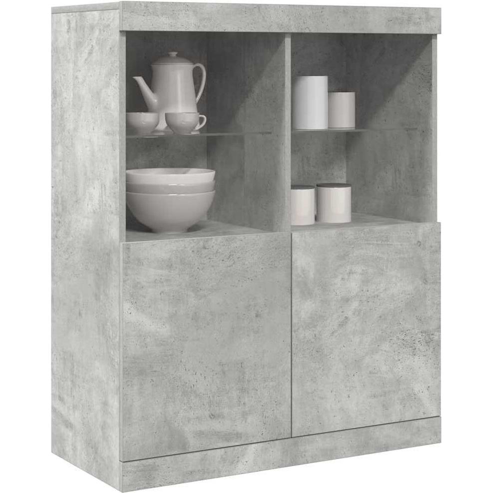 VidaXL, Kommode + Sideboard, Sideboard Betongrau 81x37x100 cm Holzwerkstoff Schrank Highboard (81 x 37 x 100 cm)