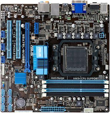 Actual product image ASUS M5a78l-M/Usb3 (AM3+, AMD 760G, mATX)