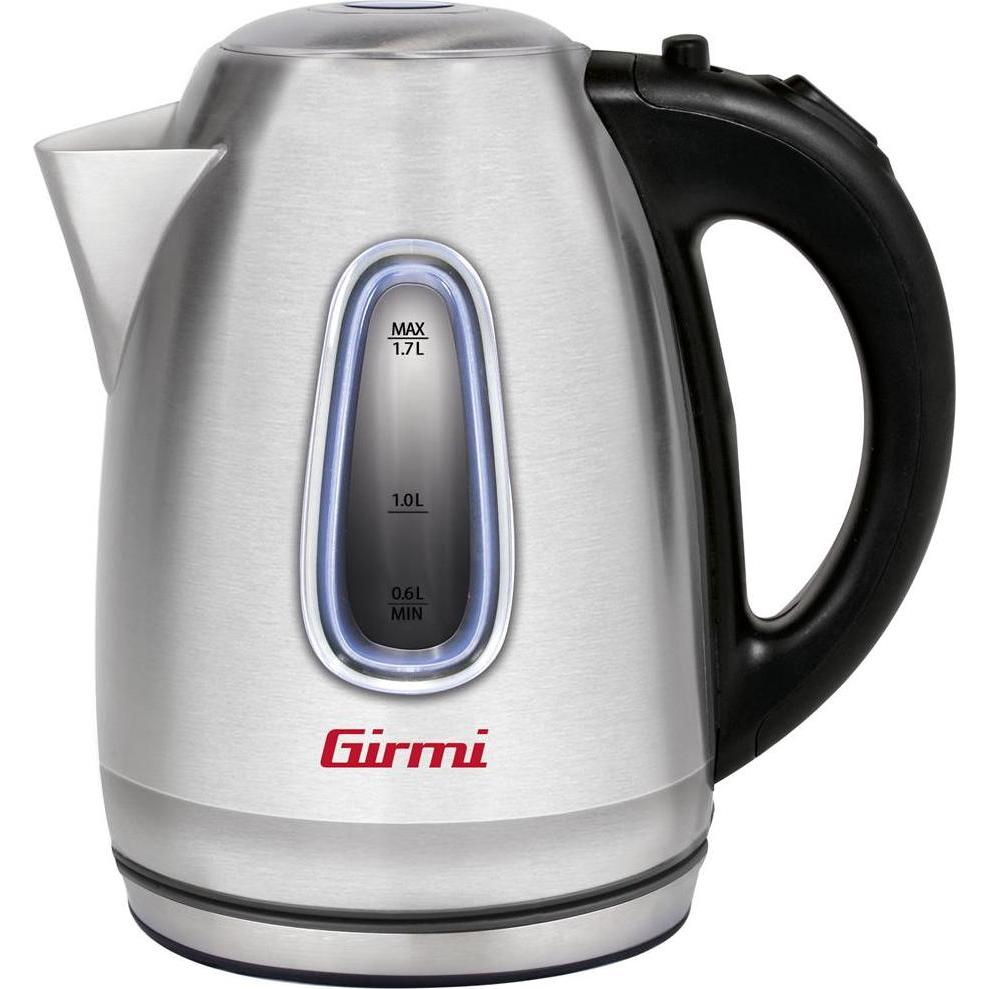 Girmi Silber Bl30 Elektrischer Wasserkocher 1,7 L 2200 W Edelstahl, Wasserkocher,