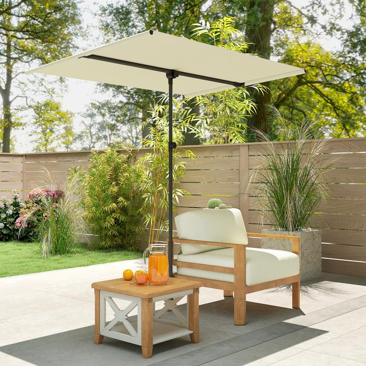 Image du produit Outsunny Sonnenschirm Aluminium, Polyester Beige (1.50 m)