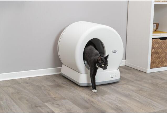 Productafbeelding Trixie Zelfreinigende kattenbak, 53 × 55,5 × 52 cm, Wit (Zelfreinigende kattenbak)