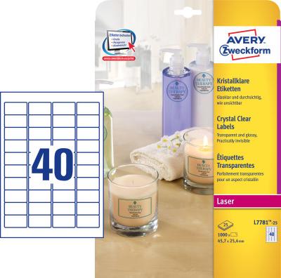 Image du produit Avery Étiquettes transparentes